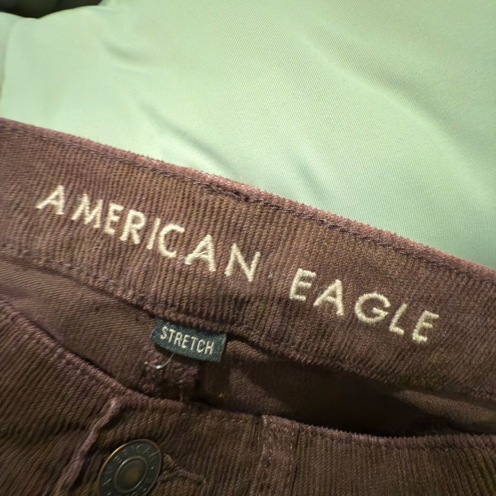 American Eagle Outfitters Women's Corduroy Pants- Dark Brown